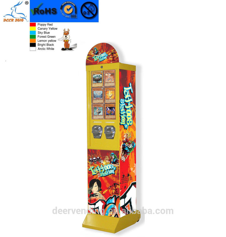 Yellow Body Tattoo Vending Machine Fully Automatic Colorful Large Capacity