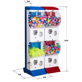 capsule tomy gacha vending machine 147cm 36kgs 6 coins blue pc metal for mall